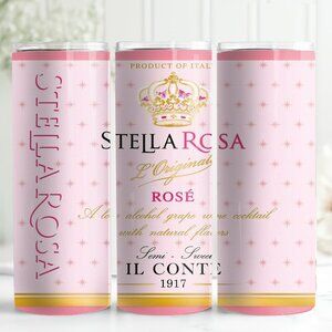 Stella Rosa Rose Pink Adult Beverage 20oz Skinny Tumbler